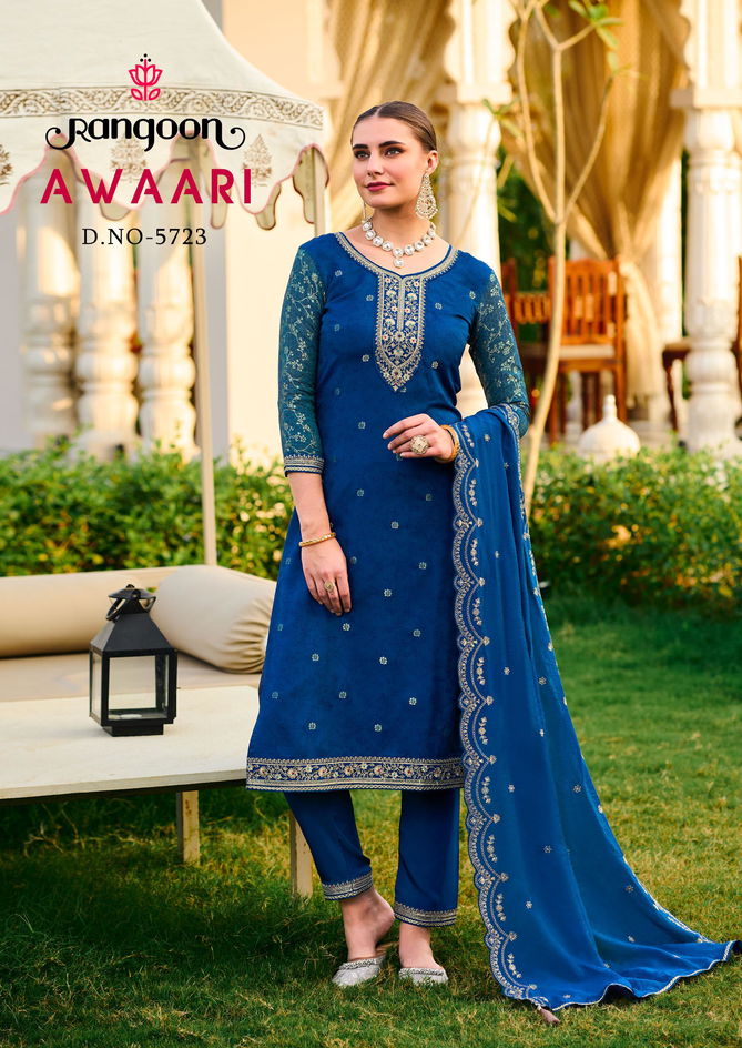 Awaari By Rangoon Muslin Embroidery Readymade Suits Suppliers In India